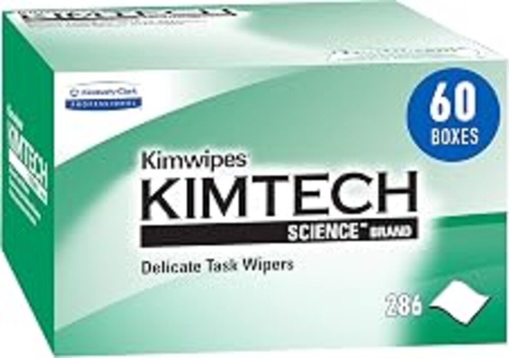 Kimtech Science Kimwipes Delicate Task Wipes, 60 Boxes x 286 Sheets (34155) | Pop-Up Box, White Sheets, Delicate Task Wipes