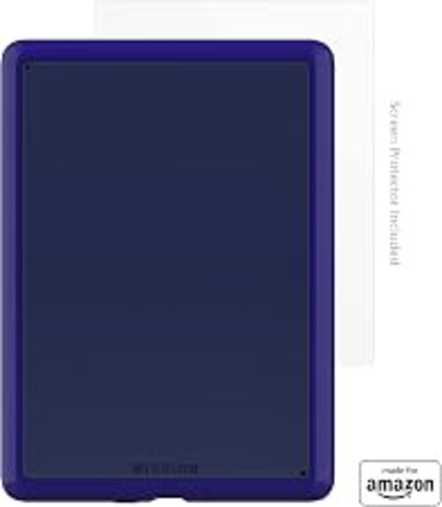 Made for Amazon, Clear Case in Blue with Screen Protector for Kindle Paperwhite & Kindle Paperwhite Signature Edition.