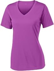 V Neck T Shirts for Women, Athletic Short Sleeve Workout Top, UV Sun Protection, Quick Dry Moisture Wicking Shirts for Women