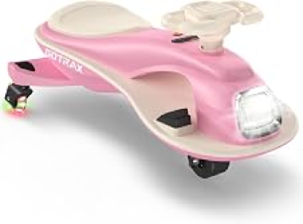 Gotrax Electric Wiggle Car for Kids 3-8, 12V Battery for 120Min w/Bluetooth | Safe Lead-acid Battery, Quiet & Powerful Brushless Motor, Music Speaker, Battery Display, Max 132lbs Load,Gift for Girls,Pink