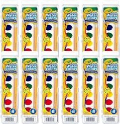 Crayola Washable Watercolor Paint Sets, Bulk Art Supplies for Teacher 12ct | Watercolor Paint Sets for Kids, Teachers Classroom School Supplies, Preschool & Kindergarten Crafting Activities for Toddlers