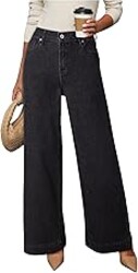 Dokotoo Women's Casual High Waisted Jeans Stretch Wide Leg Loose Denim Pant | Baggy Jeans Women, Stretchy Straight Leg Pants, High Waisted Jeans for Women, Loose Fit, Casual Wear