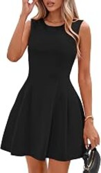 PRETTYGARDEN Summer A Line Dresses for Women Elegant Classy | Sleeveless Tank Top, Fit and Flare Graduation Party Dress, Business Casual Work Clothes, Spring Short Cocktail Date Outfits