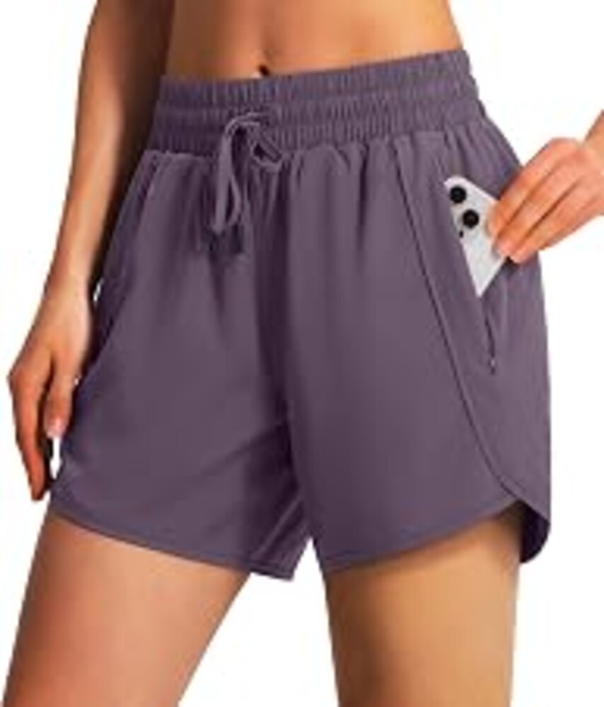 Ksmien Women's 5"/7" Athletic Running Shorts Quick Dry with Zipper Pockets | Lightweight Workout Shorts, Unlined, Breathable, UPF 50+, Wide Elastic Waist, Comfy for Gym, Tennis, Hiking and Walking