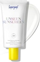 Supergoop! Unseen Sunscreen - SPF 50 - Clear & Invisible Face Sunscreen + Broad Spectrum + Makeup-Gripping Primer - Weightless, Scentless, Oil Free