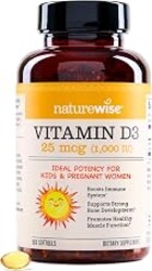 NatureWise Vitamin D3 1000IU Supplement, Immune Support, 360 Mini Softgels | 25mcg Vitamin D3 Supplement - Organic Extra Virgin Olive Oil - Supports Bone Health & Muscle Function - 1-Year Supply