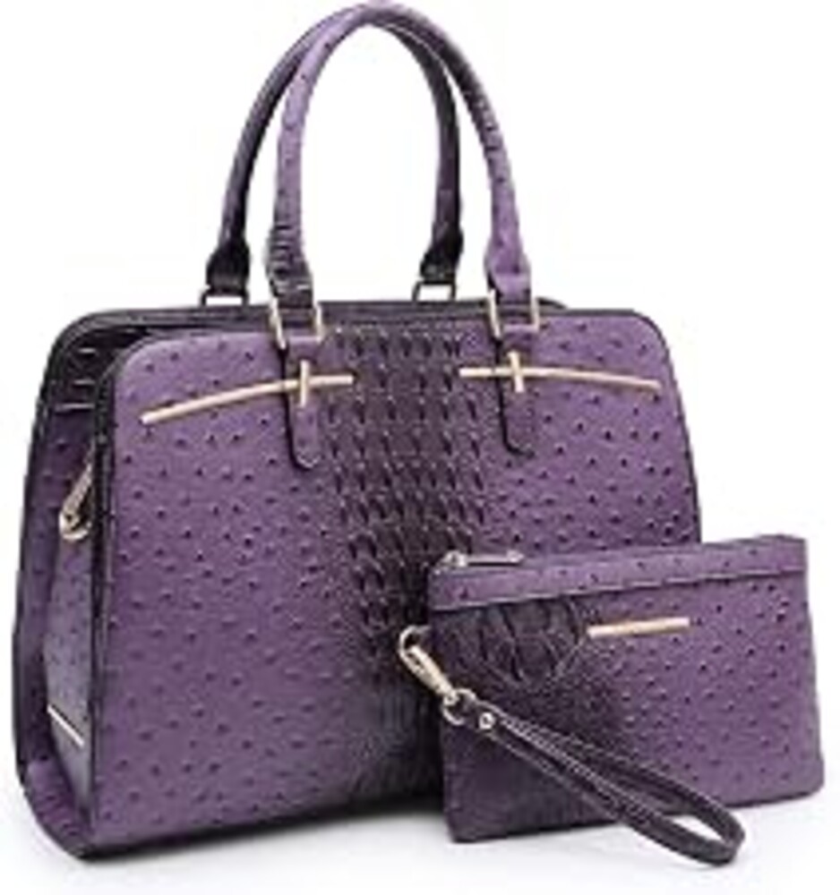 Women Handbag Wallet Tote Shoulder Hobo Bag Top Handle Satchel Purse Set 2pcs with 3 Compartments