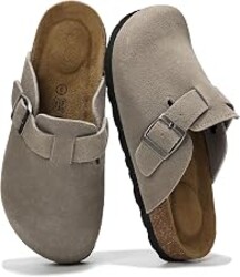 Project Cloud 100% Genuine Leather Slip-ons Footbed Clogs for Women Sandals | Memory Foam Arch Support Slippers for Women; Trendy Slip-ons Women's Mules & Clogs Sandals; Non-Slip Outsole for comfort.
