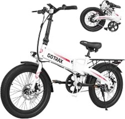 Gotrax R1 20" Folding Electric Bike for Adults, Max 40 Miles & 20Mph Speed | 500W Peak Motor, 48V Battery, 5 Pedal-Assist, Smart Display, 50lb Lightweight, Aluminum Alloy Frame, Dual Brake, Rear Rack