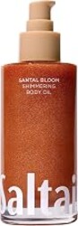 Saltair Shimmering Body Oil | Santal Bloom Radiant Moisturizer | 4 fl oz | Light-reflecting pearls and a silky texture for a luminous-looking finish and smooth post-bath use