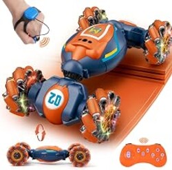 Gesture Sensing RC Stunt Car - Boys Girls Toys Age 6-8-12, 4WD Hand Controlled Remote Control Twist Car with Light & Music,Cool Birthday presents and Ideas Gifts for Kids Age 6 7 8 9 10 11 12 YearsOld | with Light & Music, Boys Girls Toys Age 6-8-12，Cool Birthday presents and Ideas Gifts for Kids Age 6 7 8 9 10 11 12 Years Old