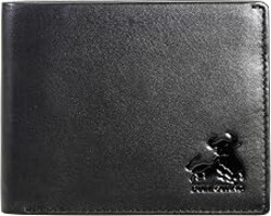 BULL GUARD RFID Blocking Wallet For Men Bifold Soft Black Genuine Nappa Leather Secure and Durable Extra Capacity Billfold with 11 Credit Cards