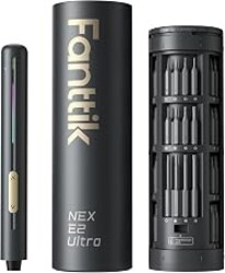 Fanttik E2 Ultra Electric Screwdriver, Screwdriver for Electronics (Grey) | 50 Magnetic Bits, Max.0.6N.m, RevoStor Magnetic Storage, 5/32''Hex Screwdriver for PC, 3D Printer, RC Cars, Drone
