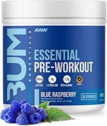 RAW Nutrition - Essential Pre - Chris Bumstead Pre Workout Formula, Sports Nutrition Pre-Workout Powders | Men & Womens Drink, Energy Powder for Working Out (Blue Raspberry)