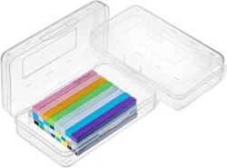 Mr. Pen- Plastic Pencil Case Box, 2 Pack, Large Crayon Marker Pen Organizer | Plastic Bead Organizing Container with Snap-Tight Lids, Clear Craft Storage Boxes, School Supplies