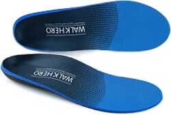 WalkHero Arch Support Inserts for Women Men, Relieve Plantar Fasciitis | Orthotic Insoles for Foot Pain Arch Pain, Flat Feet Insole Reduce Muscle Fatigue Absorb Shock (Mens 6-6 1/2 | Womens 8-8 1/2)