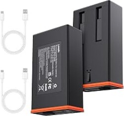 Lesaps 2-Pack 5000mAh Replacement Battery Pack for Moultrie Edge | Compatible with Moultrie Cellular Trail Cameras Edge, Edge Pro, Edge 2, Edge 2 Pro, USB-C & Solar Panels Charging