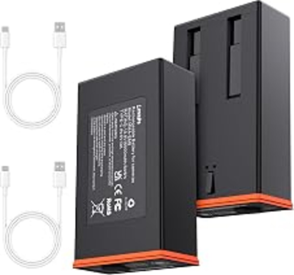 Lesaps 2-Pack 5000mAh Replacement Battery Pack for Moultrie Edge | Compatible with Moultrie Cellular Trail Cameras Edge, Edge Pro, Edge 2, Edge 2 Pro, USB-C & Solar Panels Charging
