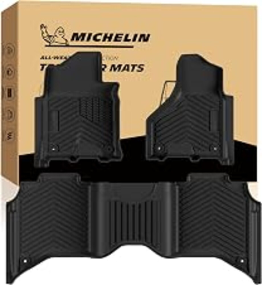 Michelin Vehicle Mats for 2019-2026 Ram 2500/3500 Crew Cab Bucket Seat | Carpet Floor, All-Weather TPE Custom Fit Liner, Premier