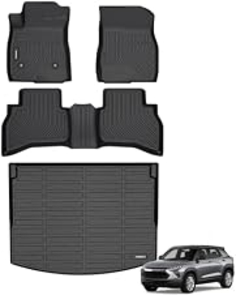 ANBINGO® Floor Mats & Cargo Liner for Chevy Trailblazer AWD 2021-2026 | & Cargo Liner for Trailblazer AWD 2021 2022 2023 2024 2025 2026 (Cargo Tray in Upper Deck Position) Set - Black
