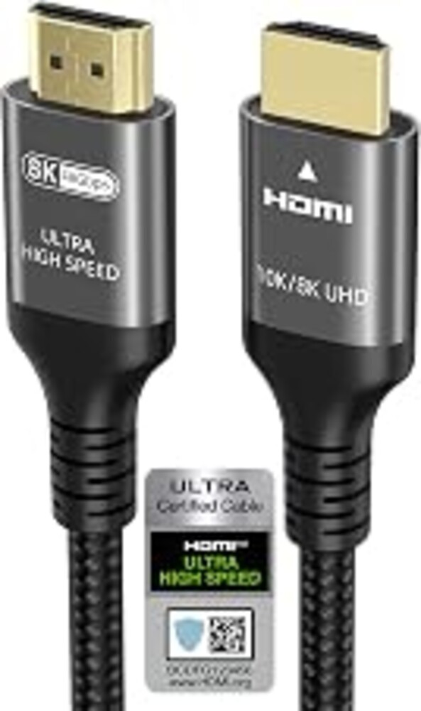 Ubluker 10K 8K 4K HDMI Cable 48Gbps 6.6 FT, Certified Ultra High Speed HDMI® Cable 4K 240Hz 144Hz 120Hz 8K60Hz 0.01ms HDR10+ eARC HDCP2.3 Netflix Roku TV PC Monitor Projector PS5 Xbox | 2.1 2.0 1.4 CEC 48Gbps 0.01ms 4K 240Hz 165Hz 144Hz 120Hz 8K 60Hz eARC HDCP2.3 RTX5090 PC Laptop TV Monitor Projector PS5 Xbox