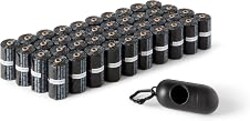 Amazon Basics Dog Poop Leak Proof Bags with Dispenser and Leash Clip, Unscented, 13" x 9", 600 Count