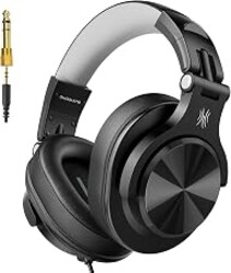 OneOdio A71D Wired Over-Ear Headphones, Hi-Res DJ Studio Headphone | Foldable monitor design with 3.5/6.35mm plugs for DJing, recording, podcasting, mixing, PC listening and guitar amps.