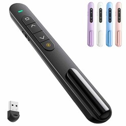 QUI Presentation Clicker with Volume Control, Wireless Presenter Remote | Plug & Play 2.4GHz USB Slide Advancer Compatible with Mac/Windows, Works with PowerPoint, Keynote, and Google Slides