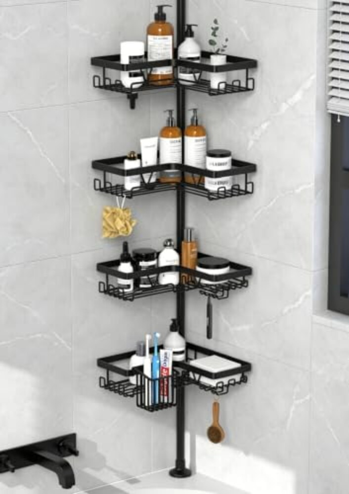 KEGII Corner Shower Caddy Tension Pole w