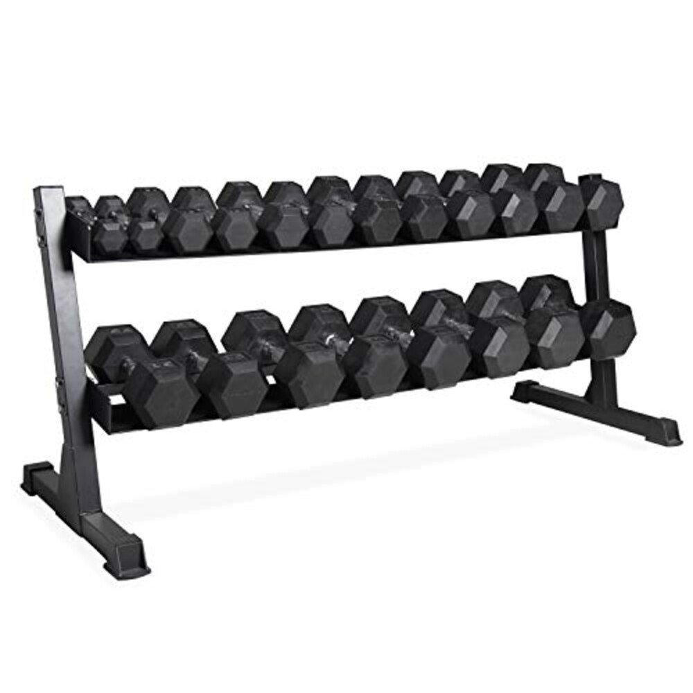 CAP 550lb Hex Dumbbell Set with 2-Tier S