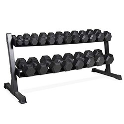 CAP 550lb Hex Dumbbell Set with 2-Tier S