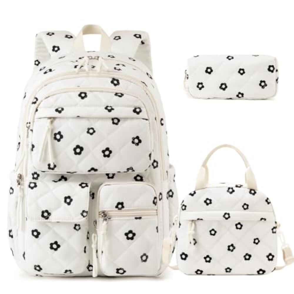 DIGOBAY 3PCS Quilted Backpack for Girls,