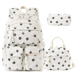 DIGOBAY 3PCS Quilted Backpack for Girls,