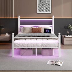 CLIBFENG Queen Size Bed Frame with Headb
