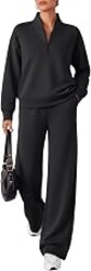 EFAN Womens Sweatsuits 2 Piece Lounge Sweat Sets Modal Blend Tracksuits | Comfort stretch fabric, airport travel matching set, fall outfits, mock neck half zip pullover sweatshirt, loungwear 2026