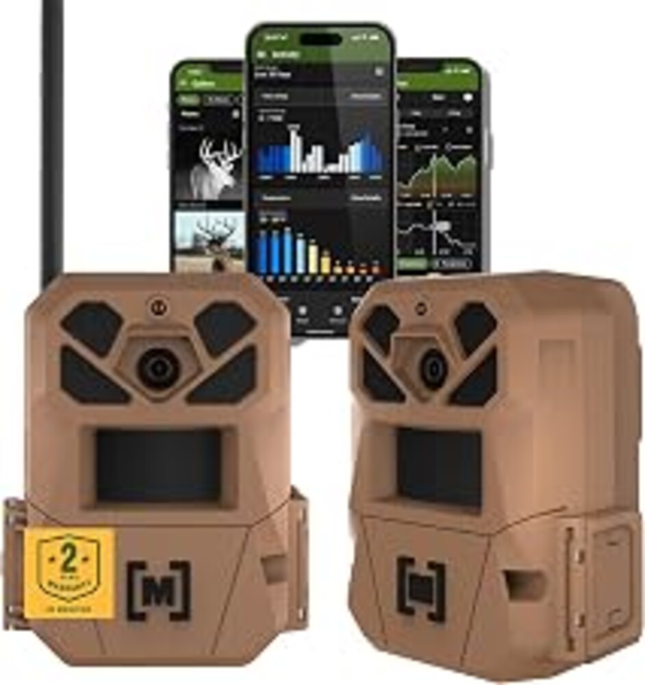 Moultrie Edge 3 Cellular Trail Camera - 2-Pack, 40MP, 0.5s Trigger | Scout from Anywhere, HD photos via Mobile app, 1080p video, multi-carrier, low-glow flash, GPS, Two Pack