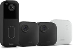 Blink Video Doorbell + Outdoor 4 XR – Wireless smart security cameras, two-year battery life, go up to 400 feet from your home with extended range. Sync Module XR included.