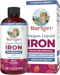 MaryRuth's Liquid Iron Supplement for Women Men & Kids, 15.22 Fl Oz, Vegan | Red Blood Cell Formation, Oxygen Support, Energy Metabolism, Ages 4 & Up, Sugar Free