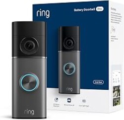 Ring Battery Doorbell 4K Pro (newest model), Retinal 4K with wide-angle video, up to 10x Enhanced Zoom, Night Vision, and Quick Release Ultra Battery Pack, Deep Silver