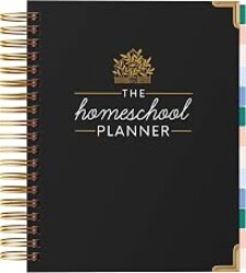 The Homeschool Planner: Beautiful and Undated with Monthly Tabs | To Do List, Goals, Meal Planning & Academic Tools | Homeschooling, Distance Learning & Family Organizer | Gold Spiral