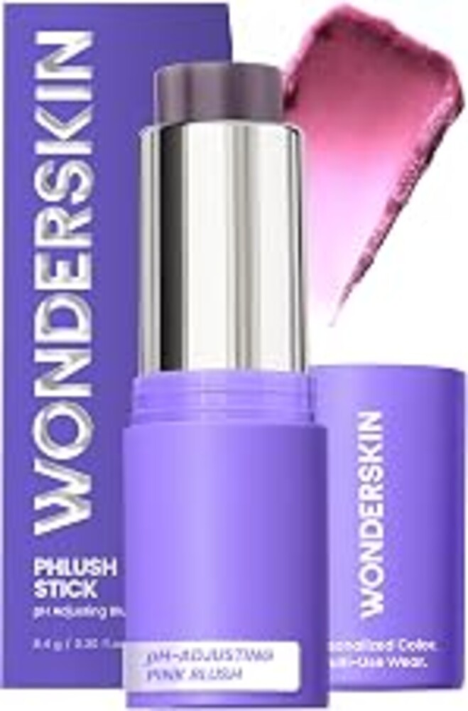 Wonderskin Cream Blush Stick pH-Activated - pHlush Stick, Blush for Cheeks | pH-activated blush stick that color adapts to your skin for a natural-looking flush on cheeks and lips.