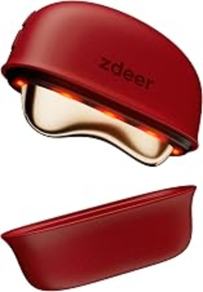 ZDEER GS5 Electric Heated Gua Sha Tool, Red Light Face Massager, Red | Brass Facial Massager with Vibration, Beauty Device for Face & Neck, Skin Firming Device for Facial Sculpting, Gift for Women