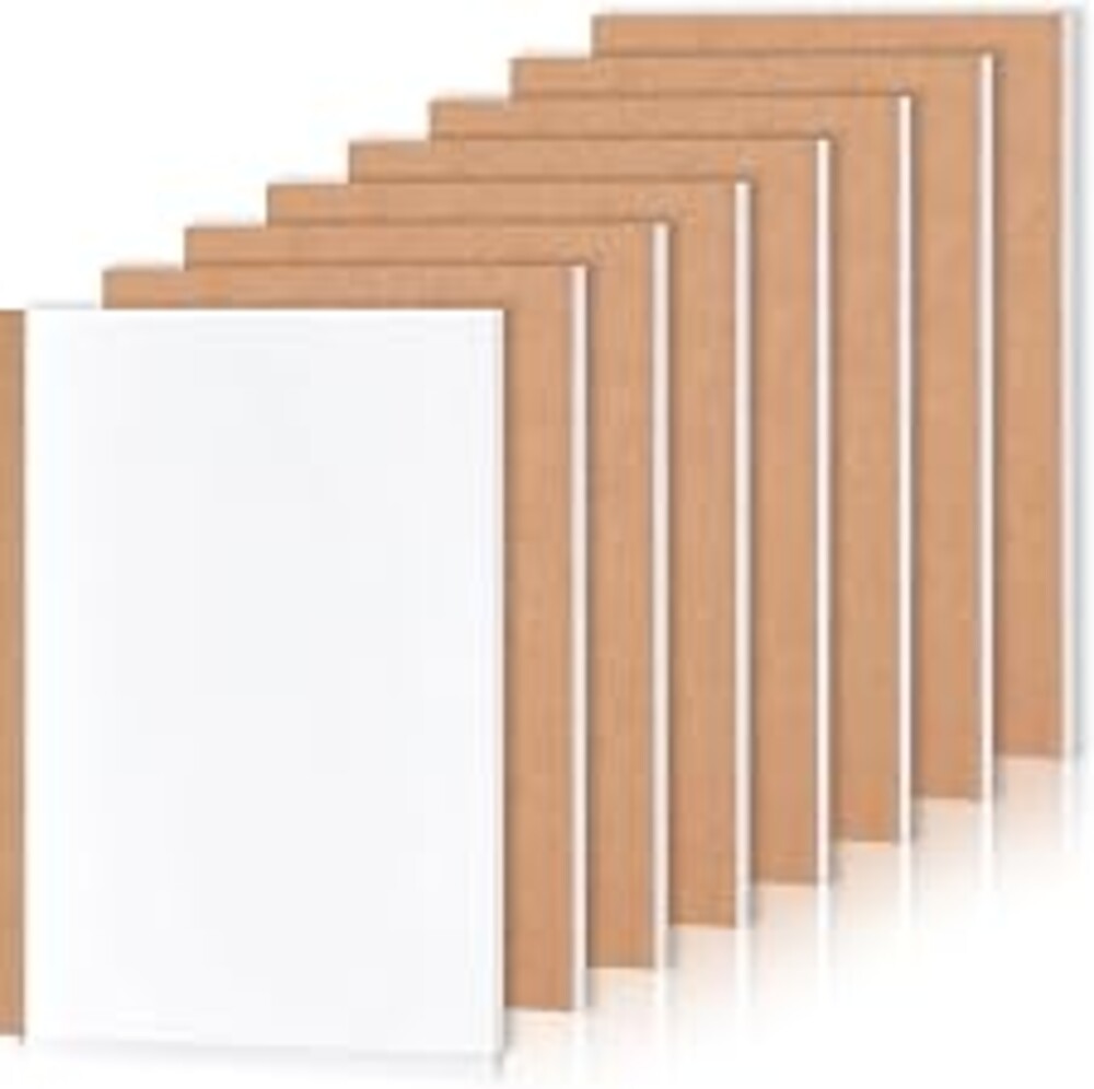 EOOUT 8 Pack Blank Kraft Notebooks, A5 Journals Notebook Bulk, Unlined Paper Sketchbooks, 8.3 x 5.5 inches 60 Pages Travel Journal Set for Journaling, Student, Kids, Writing