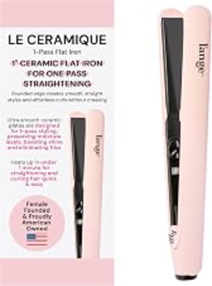L'ANGE HAIR Le Ceramique 1-Pass Flat Iron Hair Straightener | Fast Heating Ceramic Flat Iron | Best Hot Tools Professional Hair Straightener to Lock in Moisture & Shine | (Blush)