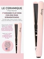 L'ANGE HAIR Le Ceramique 1-Pass Flat Iron Hair Straightener | Fast Heating Ceramic Flat Iron | Best Hot Tools Professional Hair Straightener to Lock in Moisture & Shine | (Blush)