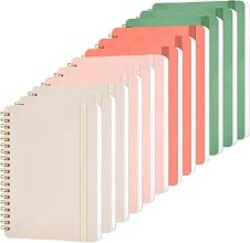 DMSVK 12 PCS Spiral Notebook, Spiral Journal Notebook, Notebooks for Work, Note Taking, School, Small Notebooks with Strap, Cute Notebooks for Women