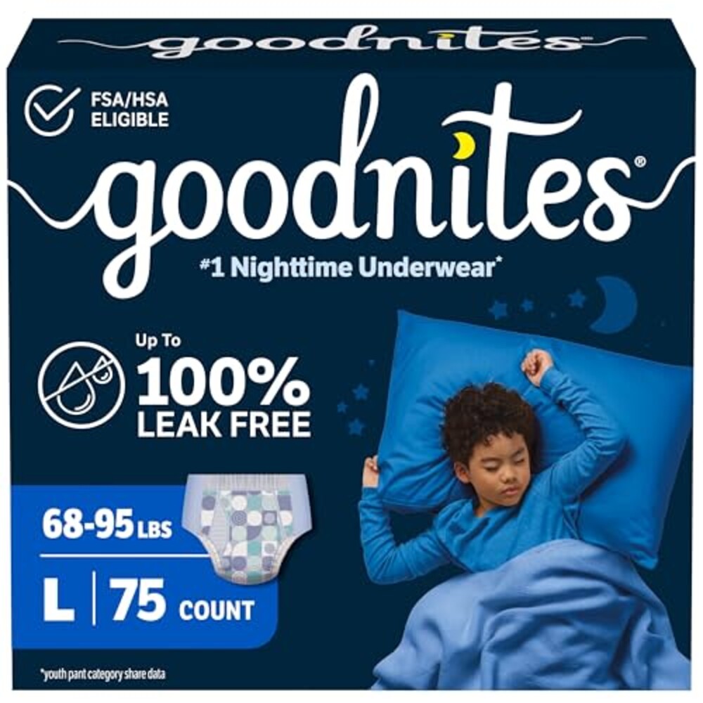 GoodNites Boys Nighttime Underwear, Size