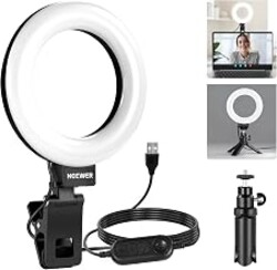 NEEWER Basic 5" Ring Light for Video Conference Lighting, Clip on Light Kit with Desk Tripod Stand for Monitor Laptop Computer Zoom Call Live Streaming Remote Working Learning Video Recording, BR60