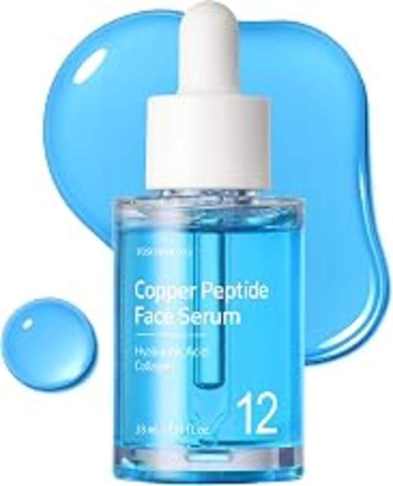 TOSOWOONG Copper Peptide Face Serum, Anti-Aging for Fine Lines, Hydrating | 99% purity Copper Tripeptide, GHK-Cu, 12 Multi-Peptides for Firming & Elasticity, Wrinkles, Korean Skincare, 33ml/1.11 fl oz