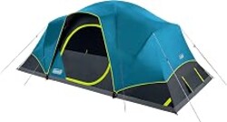 Coleman 4/6/8/10 Person Skydome Dark Room Tent with Rainfly, 5 Minute Setup, Blocks 90% of Sunlight, 20% More Headroom Than Traditional Tents